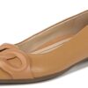 Vionic Women's Arielle Ballet Flat Black Tan Nappa Leather-0