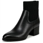 Vionic Womens Barstow Bootie Black Leather Arch Support