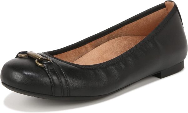 Vionic Women's Delanie Ballet Flat Leather Arch Support-0