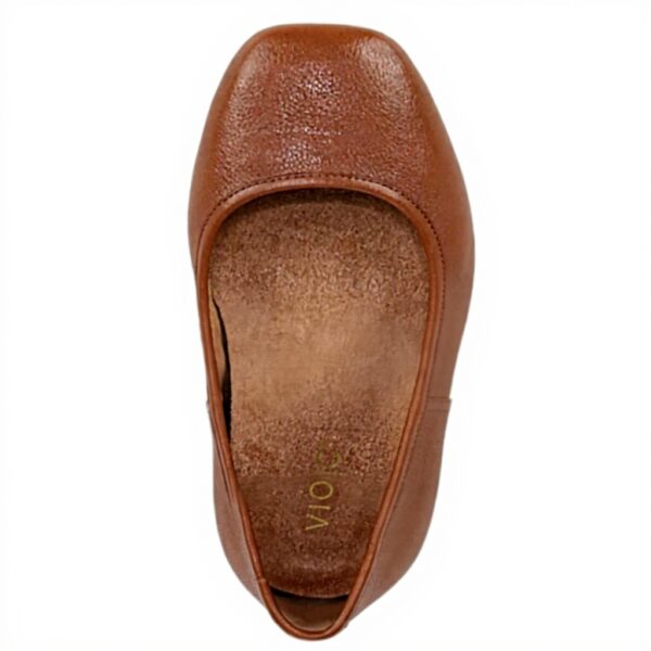 Vionic Womens Ballet Flat Shoes Leather Arch Support