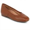 Vionic Womens Ballet Flat Shoes Leather Arch Support