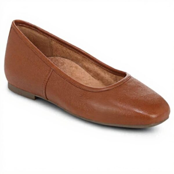 Vionic Womens Ballet Flat Shoes Leather Arch Support