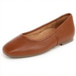 Vionic Womens Ballet Flat Shoes Leather Arch Support