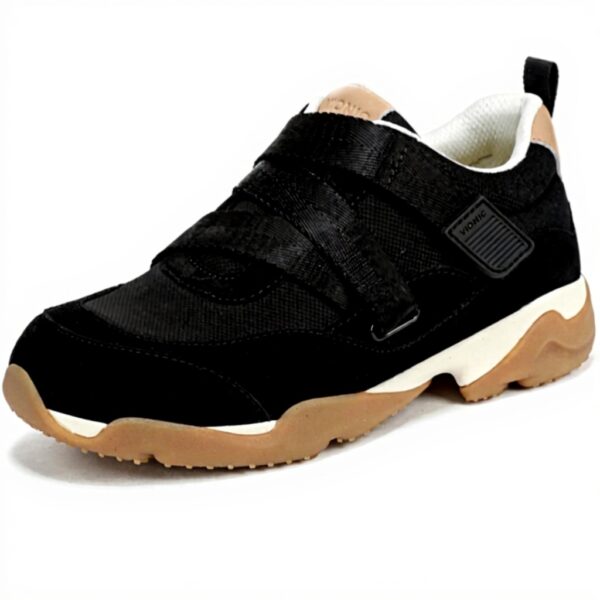 Vionic Womens Walk Slim Gia Sneaker Black Suede Leather