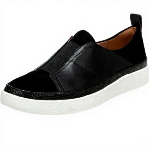 Vionic Womens Zinah Loafer Black Leather Arch Support