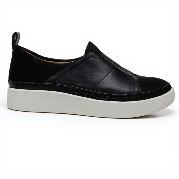 Vionic Womens Zinah Loafer Black Leather Arch Support