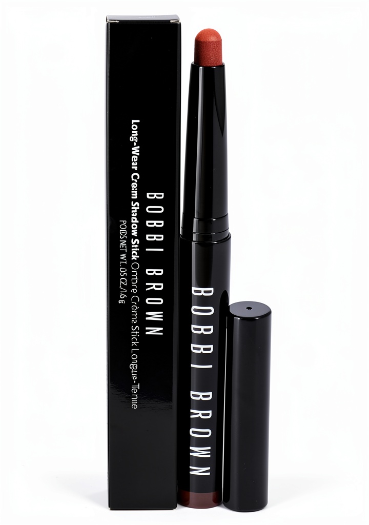 BOBBI BROWN Cream Shadow Stick applied to eyelid in Forest Shimmer